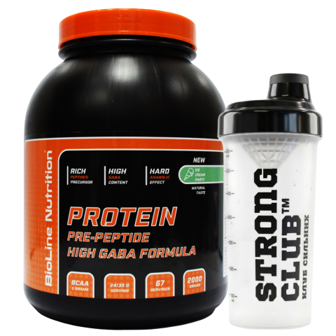 Комплект: Протеин High Gaba Formula Bioline Nutrition 2 кг Банка + Шейкер
