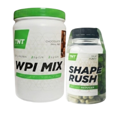 Комплект: Изолят WPI MIX Fit Muscle 0,9 кг + Жиросжигатель Shape Rush TNT Nutrition