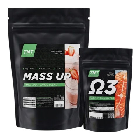 Комплект: Гейнер Mass Up 2,5 кг + Омега-3 TNT Nutrition