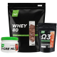 Комплект: Протеин Whey 80 2 кг + Креатин 0,3 кг + Омега-3 TNT Nutrition