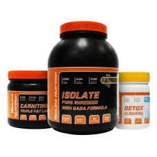 Комплект: Изолят High Gaba Formula 1,5 кг + Жиросжигатель Carnitine 0,5 кг + Очищение Detox Bioline