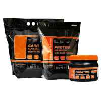Комплект: Протеин 2 кг + Гейнер 3 кг + Креатин 150 капсул Bioline Nutrition