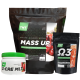 Комплект: Гейнер Mass Up 2,5 кг + Креатин 0,3 кг + Омега-3 TNT Nutrition