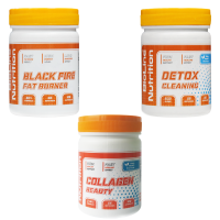 Комплект: Жиросжигатель Black Fire + Очищение организма Detox + Коллаген BioLine Nutrition