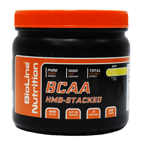 Аминокислоты HMB-Stacked BCAA 2:1:1 Bioline Nutrition 0,5 кг