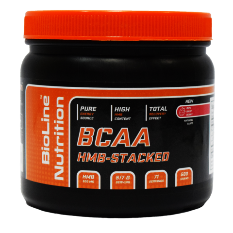 Аминокислоты HMB-Stacked BCAA 2:1:1 Bioline Nutrition 0,5 кг