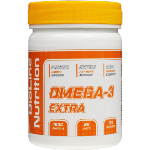 Омега-3 Рыбий жир Omega-3 Extra Bioline Nutrition 120 капсул
