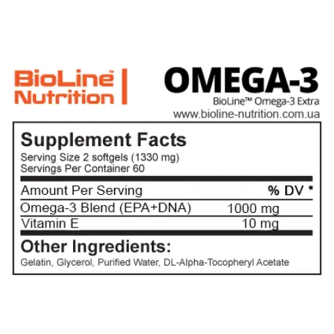 Комплект: Протеин High Gaba 2 кг Банка + Омега-3 120 Капсул + Креатин 150 Капсул Bioline Nutrition