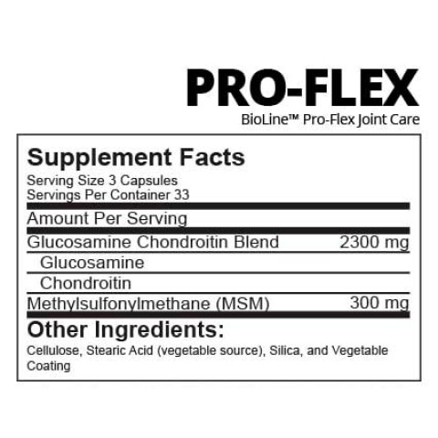 Глюкозамин Хондроитин Pro-Flex Joint Care Bioline Nutrition 100 капсул