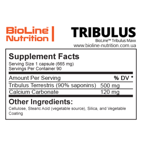 Трибулус Tribulus Maxx Bioline Nutrition 90 капсул