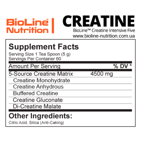 Креатин Intensive Five Bioline Nutrition 0,3 кг