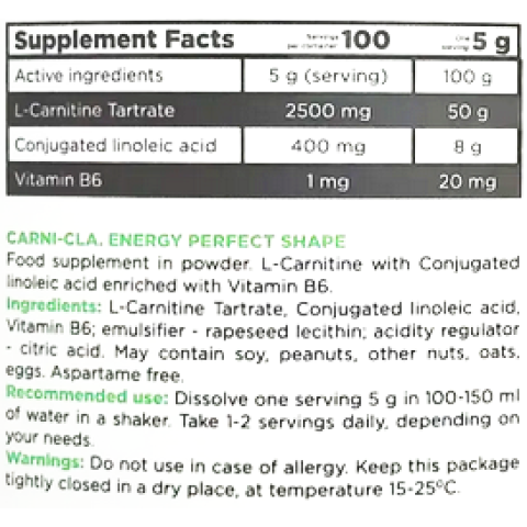 Жиросжигатель Carni-Cla TNT Nutrition 0,5 кг