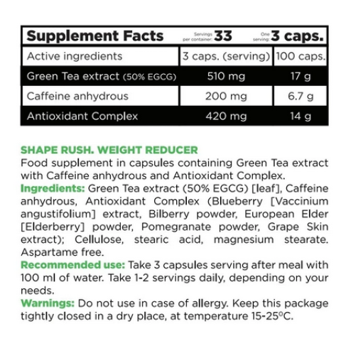 Комплект: Изолят WPI MIX Fit Muscle 0,9 кг + Жиросжигатель Shape Rush TNT Nutrition
