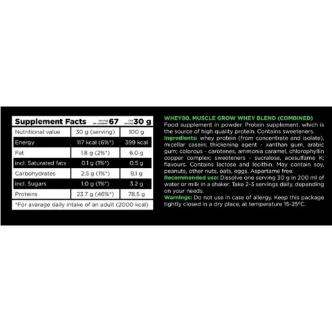 Протеин Muscle Grow Whey 80 TNT Nutrition 2 кг