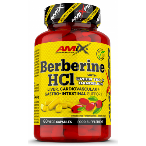 AmixPro Berberine HCl with GreenTea & Dandelion - 60 веган капс
