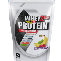 Whey Protein, 2 кг - банан-суниця